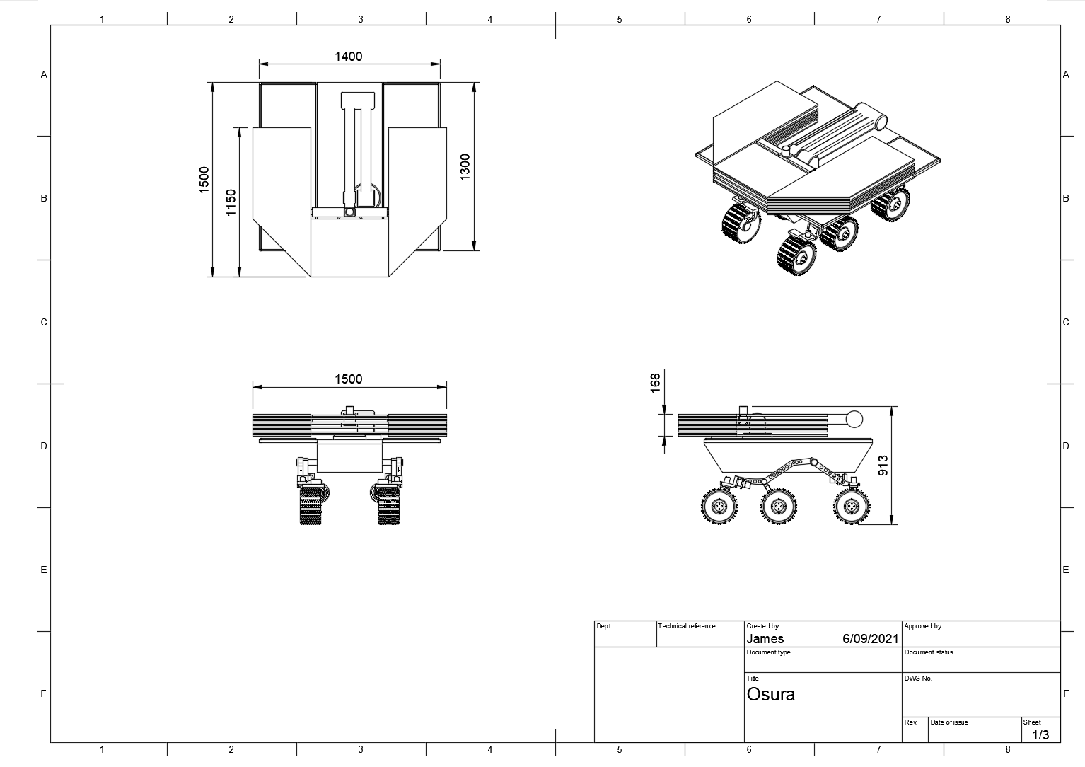 Osaura (NASA Lunar Torch)月球车3D数模图纸 STEP IGS格式